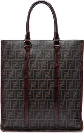 Fendi Pre-owned Fendi Zucca Coated Canvas Vertical Tote Unisex SOXV97JZM3ZTL4LL