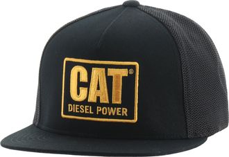 CAT Caterpillar Mens Diesel Power Flat Bill Cap, Black, One Size