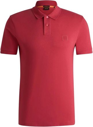 HUGO BOSS Tops, Heren, Rood, 3Xl, Rode poloshirt korte mouw