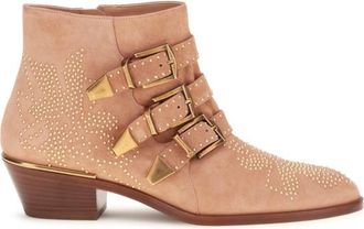 Chlo&eacute; Pink Embellished Boots