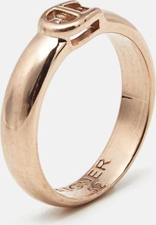 Aigner Logo Rose Gold Tone Ring