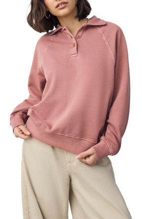 Next Cotton Polo Sweatshirt in Pink at Nordstrom, Size X-Large