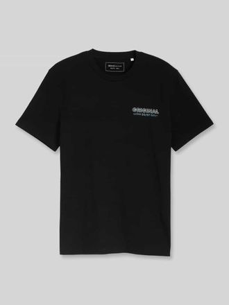 Tom Tailor Denim Regular Fit T-Shirt aus reiner Baumwolle in Black, Gr&ouml;&szlig;e XXL