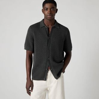 Levi's Sweater Knit Shirt - Mens - 2XL - Black