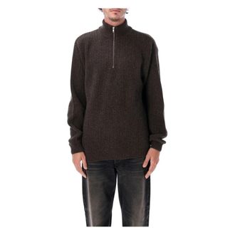 Colorful Standard Merino Quarter Zip - Heren - Coltruien - Bruin - XL - Wol - Truien & Vesten