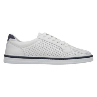 Estro & Luminara White Perforated Leather Trainers - male - Estro - Sneakers - White - 10 UK - Shoes