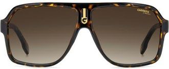 Carrera 62mm Oversize Gradient Rectangular Sunglasses in Havana/Brown Sf at Nordstrom