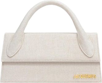 Jacquemus Stijlvolle Grijze Linnen Blend Tas - Dames - Handtassen - Grijs - ONE Size - Linnen - Tassen