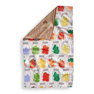 Tag Super Absorbent Kitchen Towel Produce Jars Dishtowels Multi 80% Recycled Polyester 18x30 in in White at Nordstrom