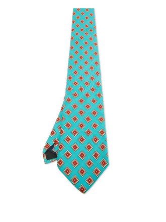 Burberry silk print tie - Blue