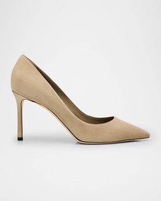 Jimmy Choo London Romy Suede Stiletto Pumps