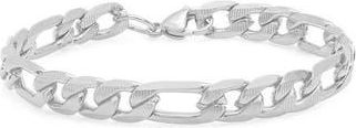Steeltime 18K Gold Plated Stainless Steel Chain Link Bracelet in Silver at Nordstrom Rack