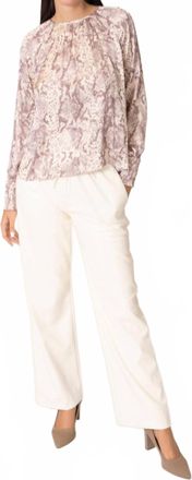 Area Stars Snake Print Long Sleeve Blouse In Multi