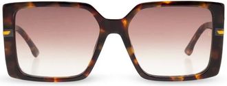 Victoria Beckham Occhiali da sole rettangolari oversize - - Accessories - Donna - Marrone - ONE SIZE