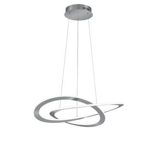 Trio Leuchten Lampada A Sospensione Led, Metallo, Nichel Opaco, 71x150x71 Cm, Oakland