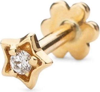 Maria Tash 18kt yellow gold Solitaire Star diamond single earring - women - Diamond - OS