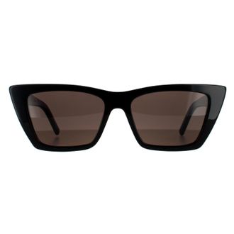 Saint Laurent Cat Eye Womens Black Grey Sunglasses - One Size