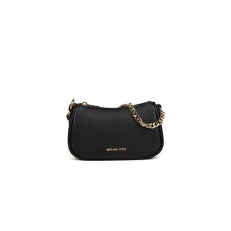 Michael Kors Carmela kleine crossbodytas van generfd leer - Dames - Tassen - Zwart - Maat: ONE Size Leer