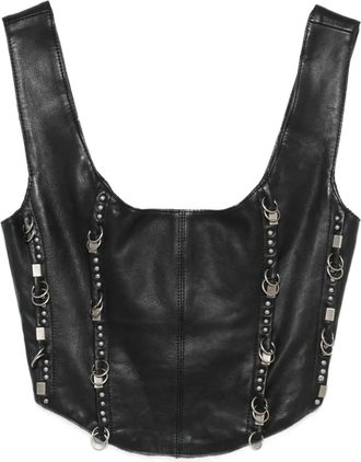 Patrizia Pepe Top con borchie - Nero