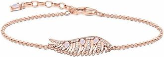 Thomas Sabo Phoenix Vleugel Ros&eacute;goud Verguld Armband A2070-323-9-L19V - Dames - Armbanden - Roze - ONE Size - Leer - Accessoires