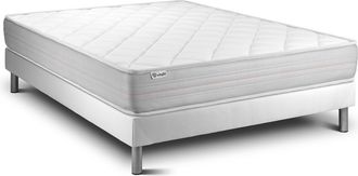 VITALIT Vitalit - Base Tapizada Blanco + Colch&oacute;n Con Espuma Viscoel&aacute;stica 160 X 200