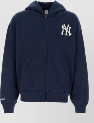 Sporty & Rich cotton sweatshirt hood kangaroo pocket ribbed