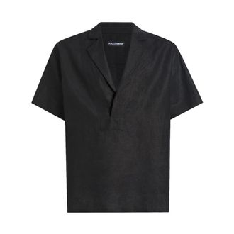 Dolce & Gabbana Short Sleeve Shirts, male, Black, Size: M Shirt