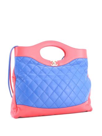 Chanel 31 Shopping Bag Quilted Lambskin Large tote bag - women - Calf Leather - One Size - Blue