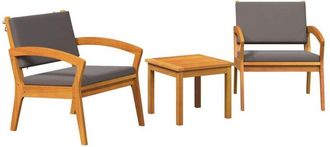 vidaXL Conjunto Bistro Marr&oacute;n 45 X 45 X 38cm Madera Maciza De Acacia Vidaxl