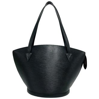 Louis Vuitton Black Leather Tote Bag (Pre-Owned)