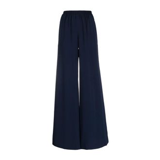 Gianluca Capannolo Wide Broeken - Dames - Wijde Broeken - Blauw - L - Satijn - Broeken