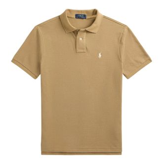 Ralph Lauren Polo Shirts, male, Beige, Size: L The Iconic Mesh Polo Shirt