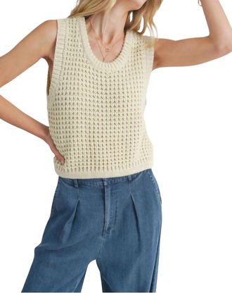 Sadie & Sage Elsie Sweater Tank Top In Ivory