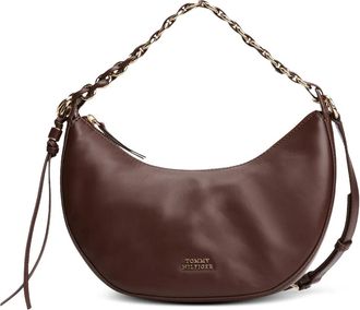 Tommy Hilfiger Borsa a spalla con catena - Marrone