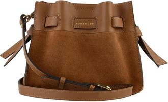 Pourchet Blossom Mini Bag - Dames - Schoudertassen - Bruin - ONE Size - Leer - Tassen