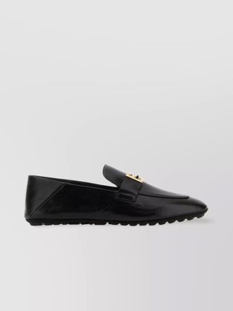 Fendi loafers pointed toe metallic accent
