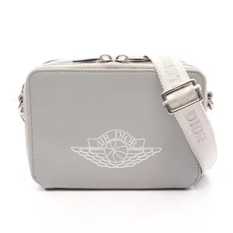 Dior Gray Leather Handbag Shoulder Bag (Pre-Owned)