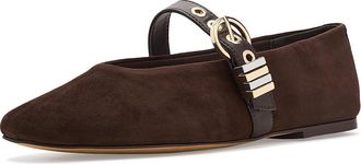 Steve Madden Lucia Womens Flat Shoes Brown Suede : 8.5 M, Leather