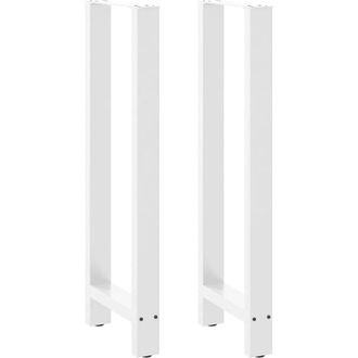 vidaXL Patas Para Mesa De Bar Blancas (2 Unidades, 50 X 110-111 Cm, Acero) Vidaxl