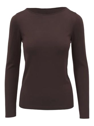Brunello Cucinelli Fijngebreid T-shirt - Bruin