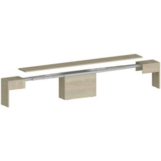 Dmora Panca Ubertino, Seduta per tavolo da pranzo, Panca singola allungabile, 290x25h45 cm, Olmo - Dmora