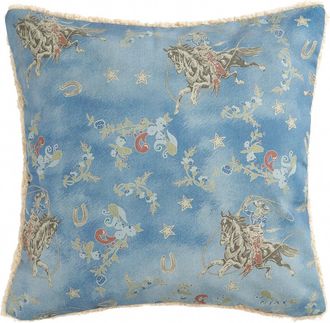 Tasha Polizzi Lee Western Pillow In Washed Denim