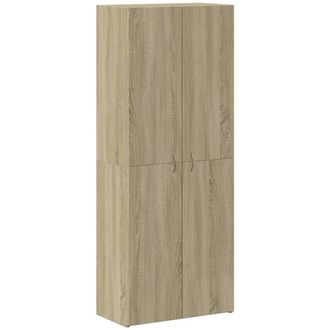 Berkfield Home File Cabinet Sonoma Oak 60x32x153 cm Engineered Wood in Light Tan | Size: 60 x 32 x 153 cm