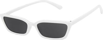 Generic UV400 Men And Women Outdoor Commuting Sunglasses Square Small Frame Sports Beach Vacation Sun Glasses(White)