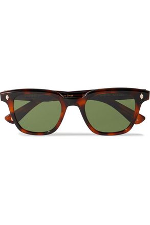 Garrett Leight Broadway D-Frame Tortoiseshell Acetate Sunglasses