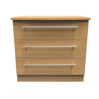 Welcome Furniture Sofia Ready Assembled 3 Drawer Chest in Modern Oak - Welcome Furniture | TJ Hughes