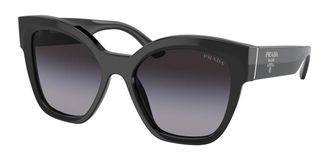 Prada PR 17ZSF Asian Fit 1AB09S Womens Sunglasses Black Size 55