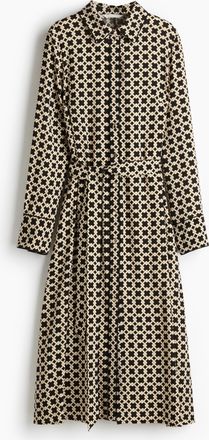 H&M Blusenkleid mit Bindegürtel - Schwarz