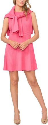 Ted Baker Evelyn Pointelle Sleeveless Minidress in Penelope Pink at Nordstrom, Size X-Small