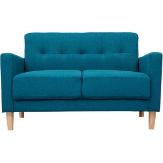 Miliboo Miliboo - Sof&aacute; Dise&ntilde;o 2 Plazas Azul Petr&oacute;leo Moon